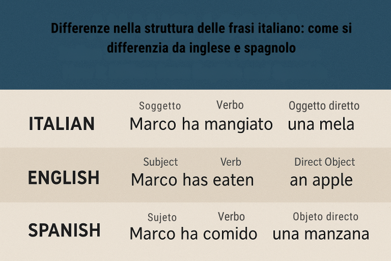 Differenze Nella Struttura Delle Frasi Italiano: Come Si Differenzia Da Inglese E Spagnolo